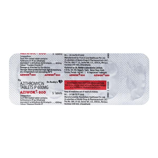 Aziwok 600mg Tablet 5'S