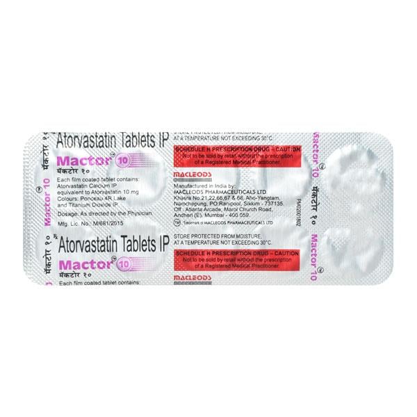 Mactor 10mg Tablet 10'S