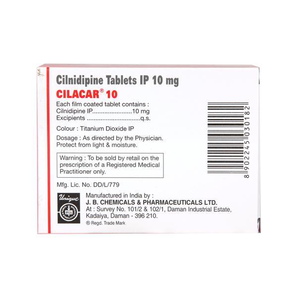 Cilacar 10mg Tablet 10'S