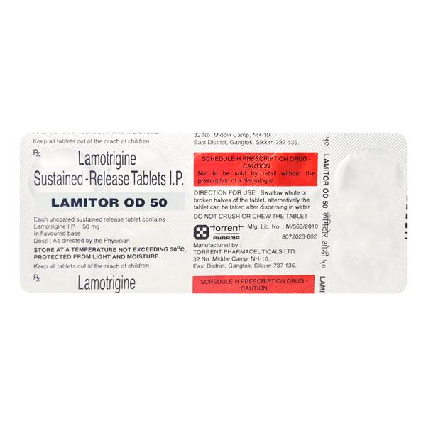 Lamitor OD 50mg Tablet 10'S