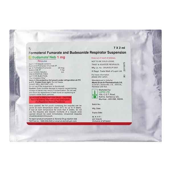 Budamate Neb 1mg Respule 7X2ml