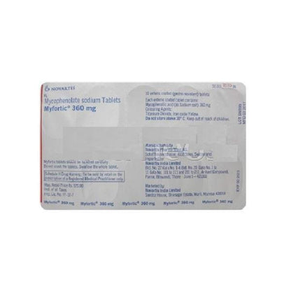 Myfortic 360mg Tablet 10'S