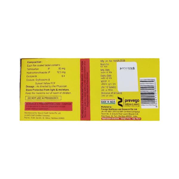 TELMAVAC H 80 Tablet 10's