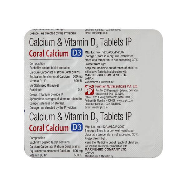 Coral Calcium D3 Tablet 15'S