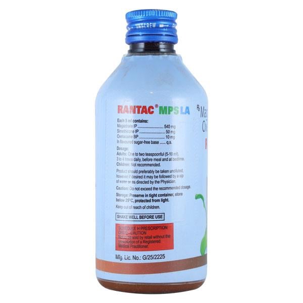 RANTAC MPS LA SUGAR FREE MINT FLAVOUR Oral Suspension 200ml
