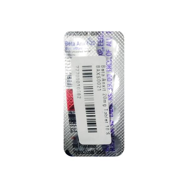 Beta Anxit 20mg Tablet 10'S