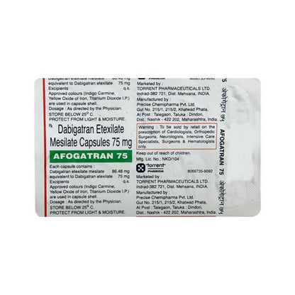 Afogatran 75mg Capsule 10'S