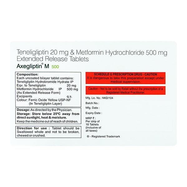 AXEGLIPTIN M 500mg Tablet 10's
