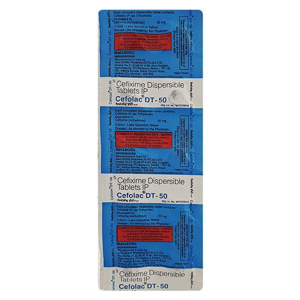 Cefolac DT 50mg Tablet 10'S