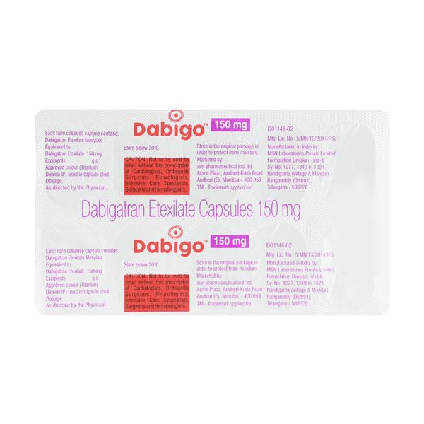 Dabigo 150mg Capsule 10'S