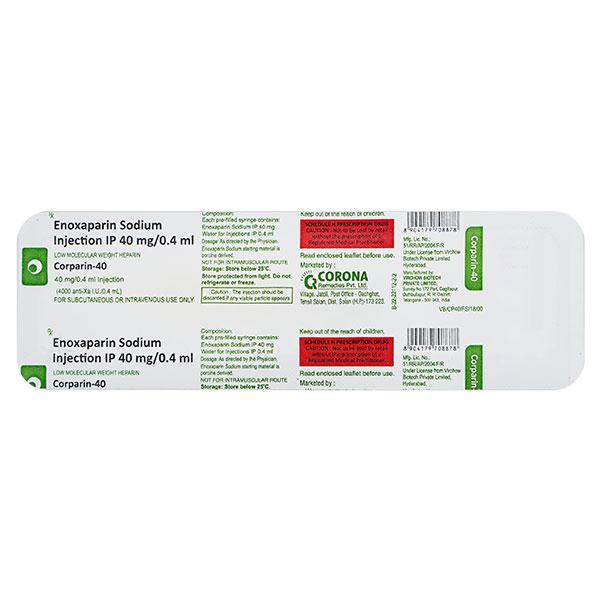 CORPARIN 40mg Injection(Pfs) 0.4ml