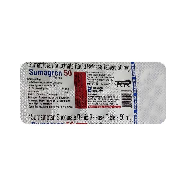 SUMAGREN 50 Tablet 10's