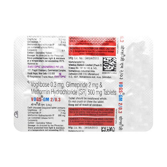 Vogs GM 2/0.3mg Tablet 10'S