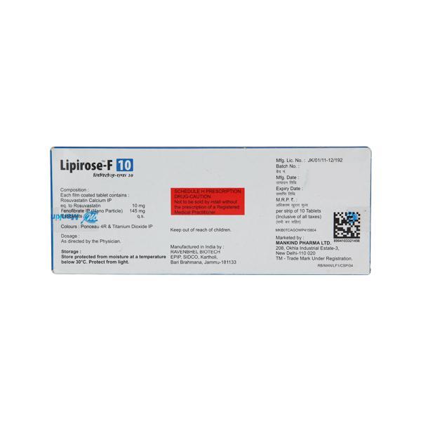 Lipirose F 10mg Tablet 10'S