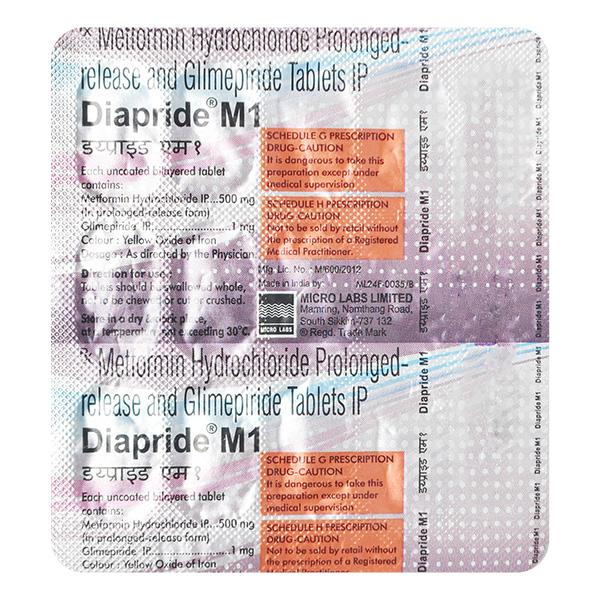 Diapride M1 Tablet 15'S