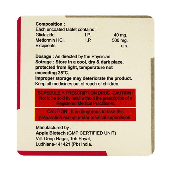 Dayclazide M 40Mg Tablet 10's