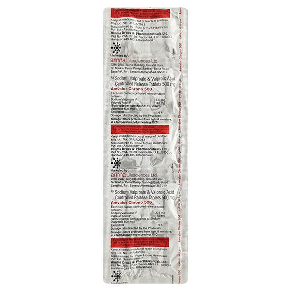 Amvalor Chrono 500mg Tablet 10'S