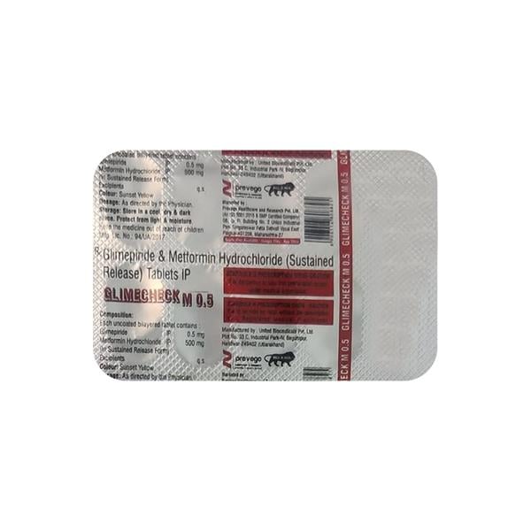GLIMECHECK M 0.5 Tablet 10's