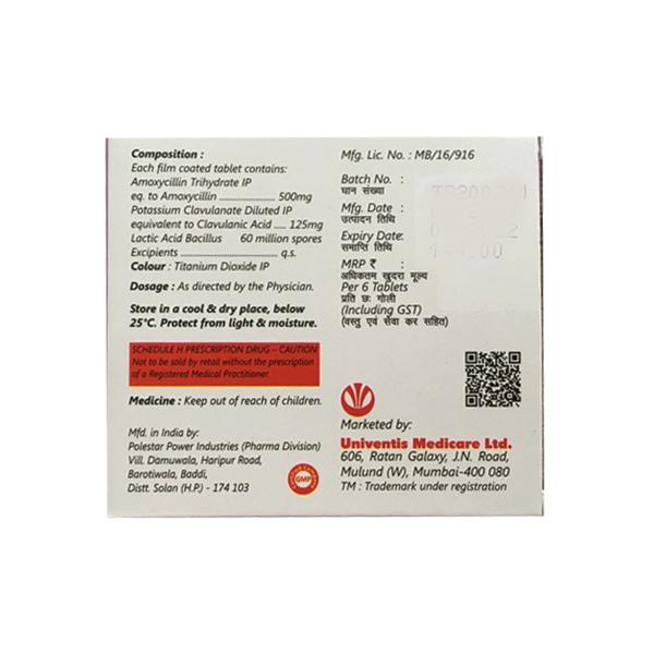 MOXIROL CV 625 Tablet 6's
