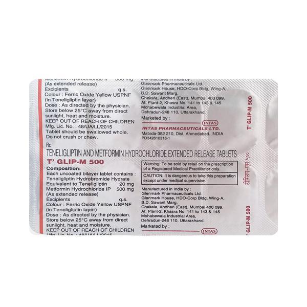 Tglip M 500/20mg Tablet 10'S