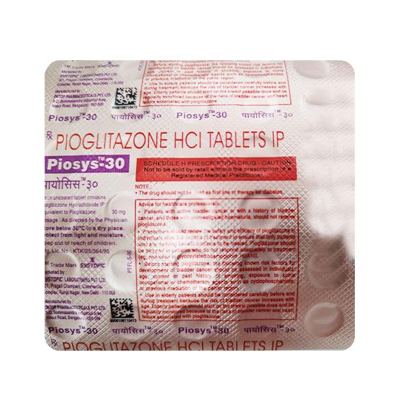 Piosys 30mg Tablet 30'S
