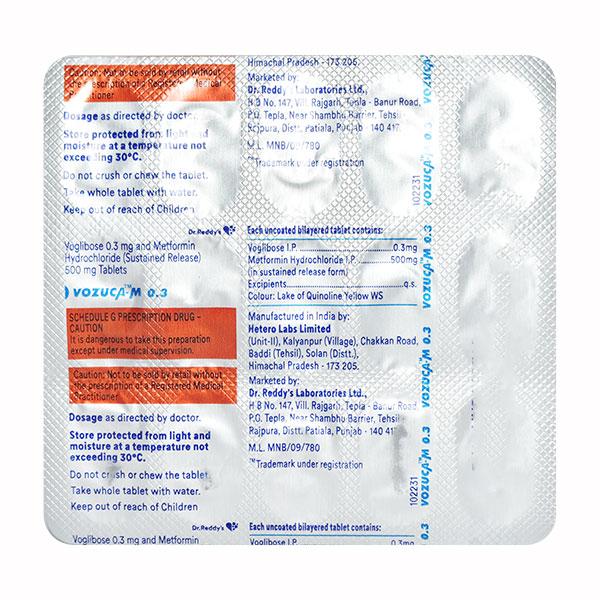 VOZUCA M 0.3 Tablet 15's