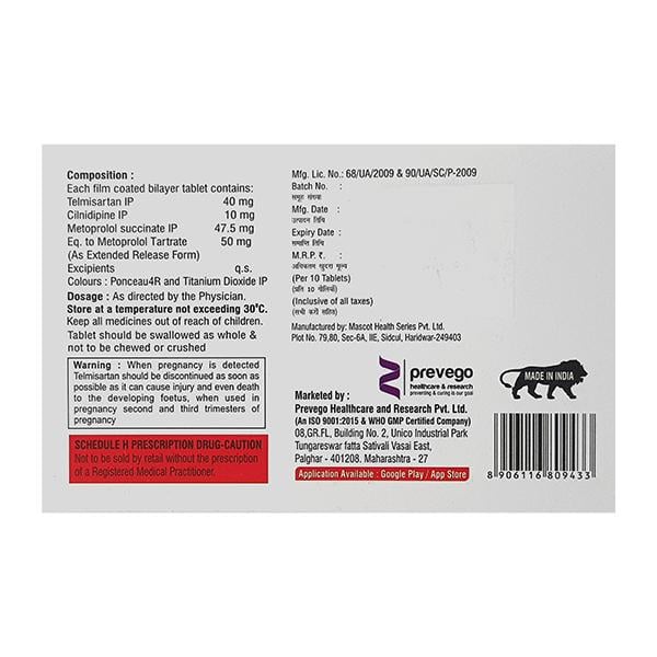 TELMAVAC CM 50 Tablet 10's