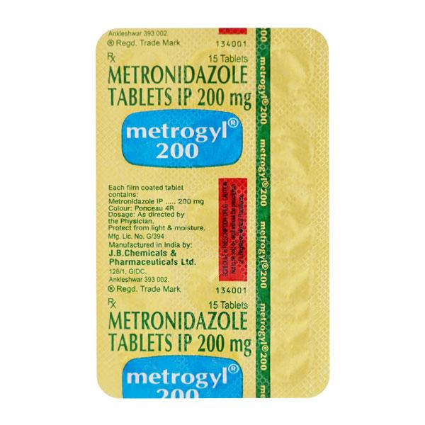 Metrogyl 200mg Tablet 15'S