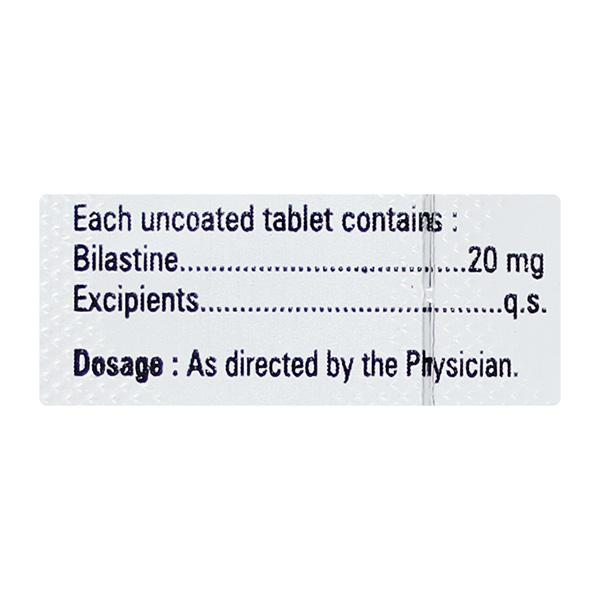 BILARGY 20 Tablet 10's