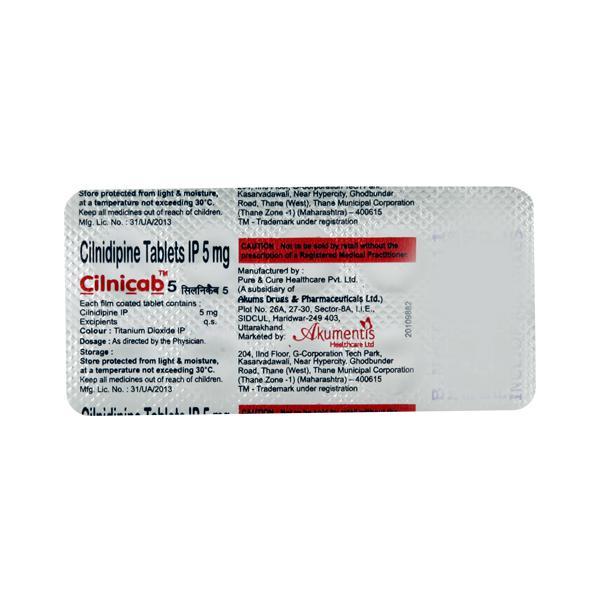 Cilnicab 5mg Tablet 10'S