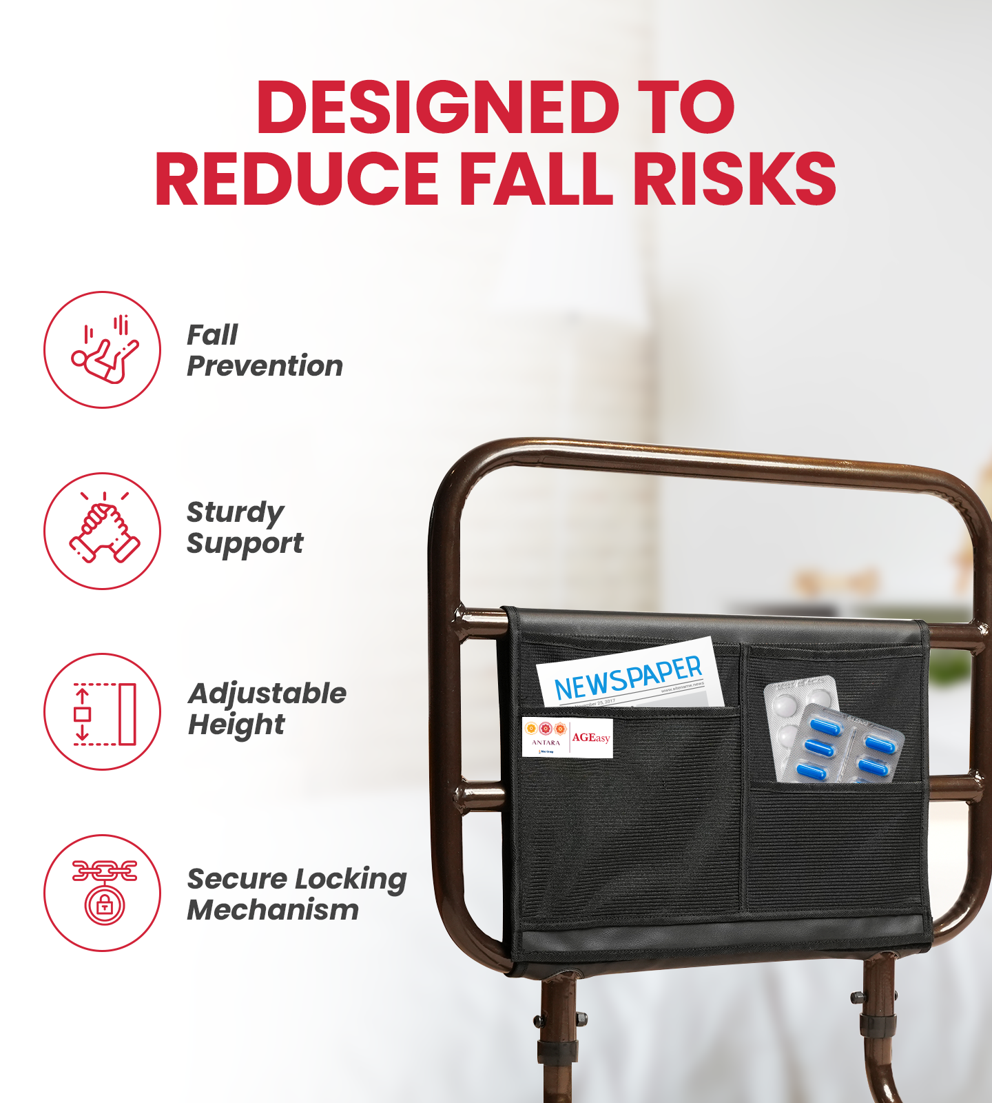 AGEasy Safety Bed Rail for Seniors