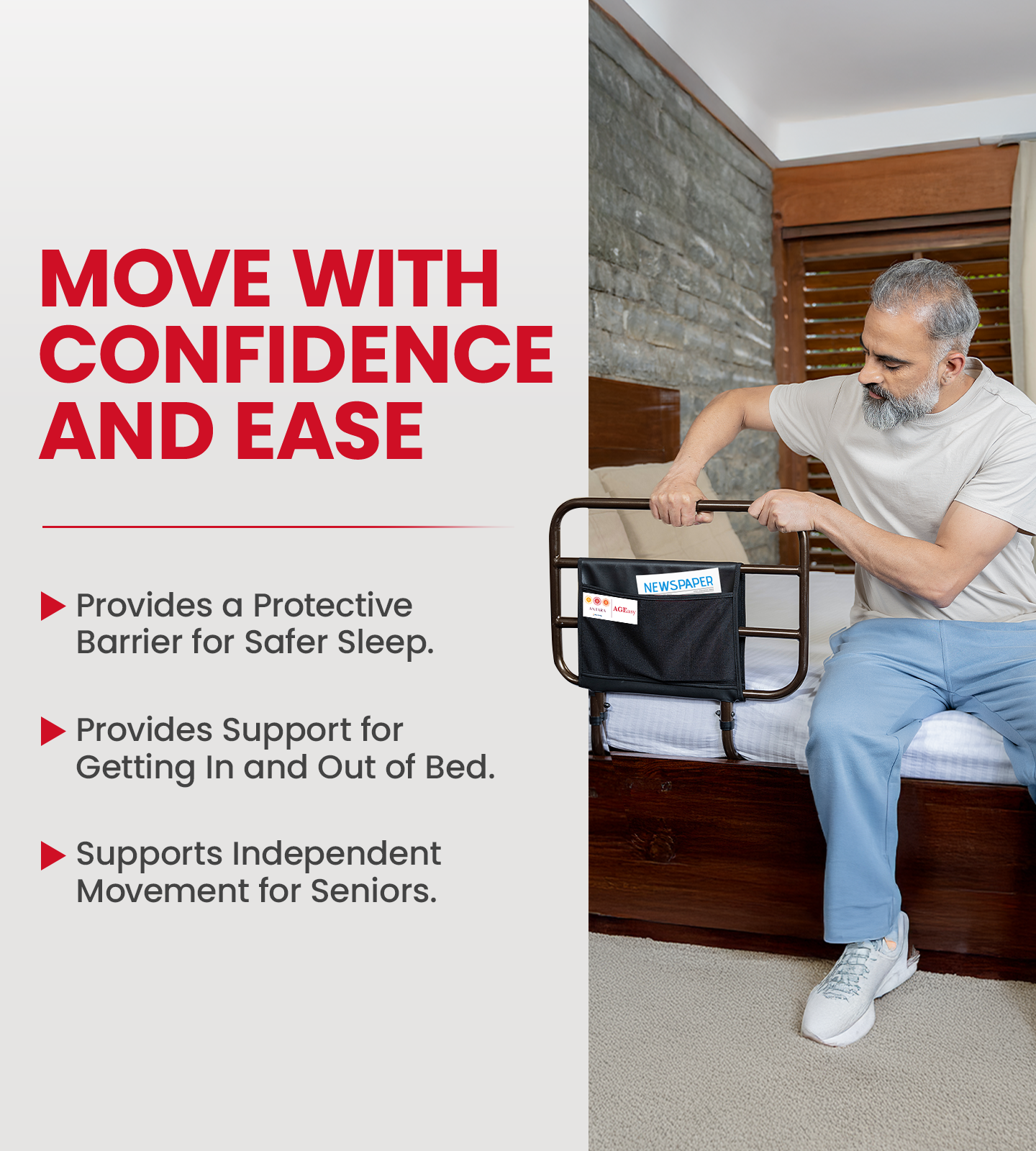 AGEasy Safety Bed Rail for Seniors