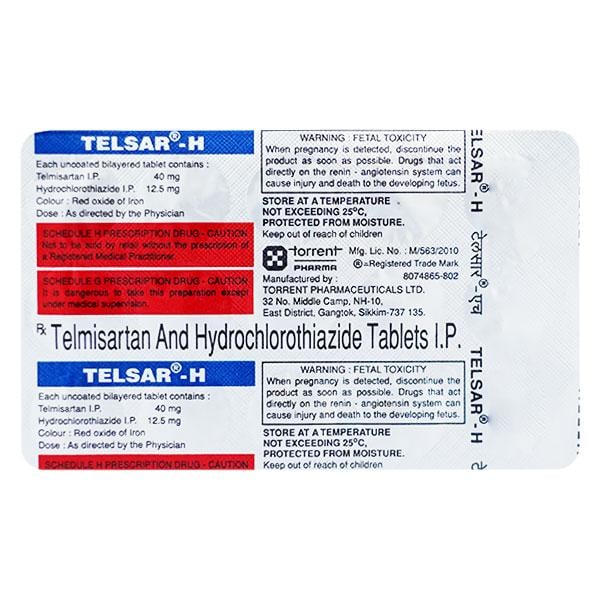 Telsar H 40mg Tablet 15'S