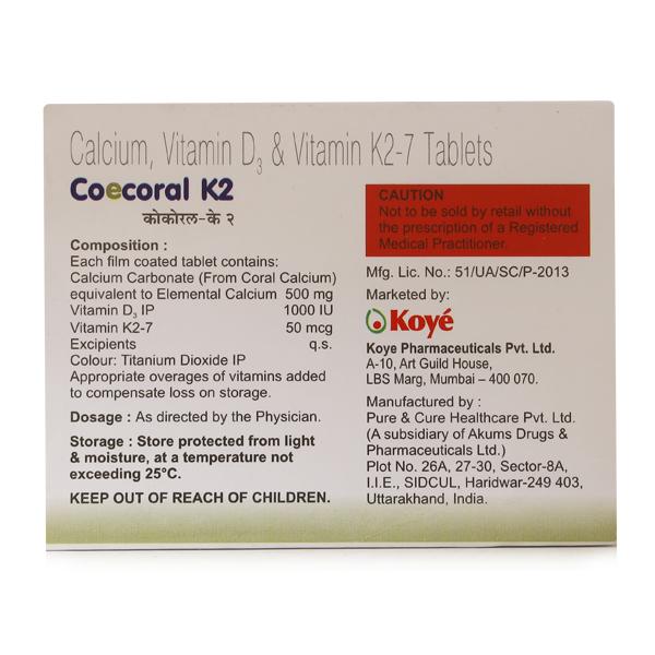 Coecoral K2 Tablet 10'S
