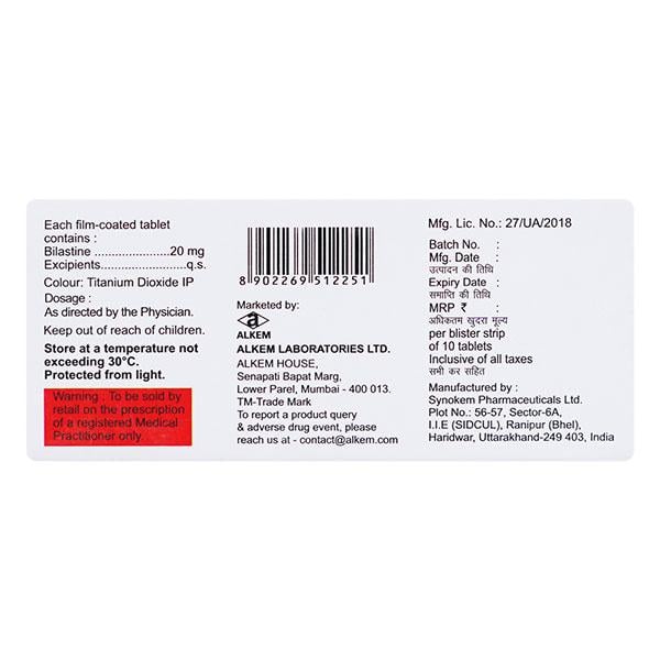 PRULASTIN 20mg Tablet 10's