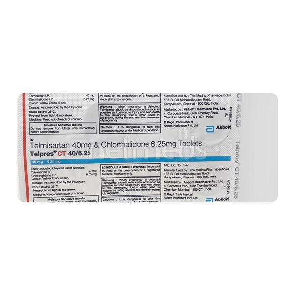 Telpres CT 40/6.25mg Tablet 10'S