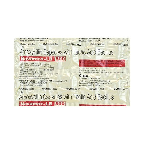 Novamox LB 500mg Capsule 10'S
