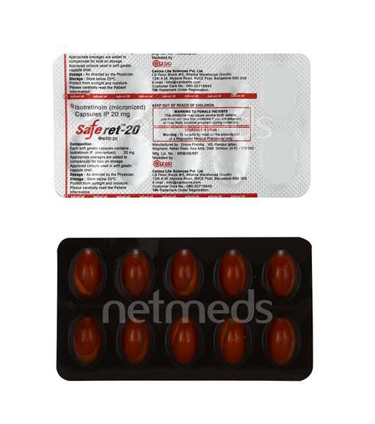 Saferet 20mg Capsule 10'S