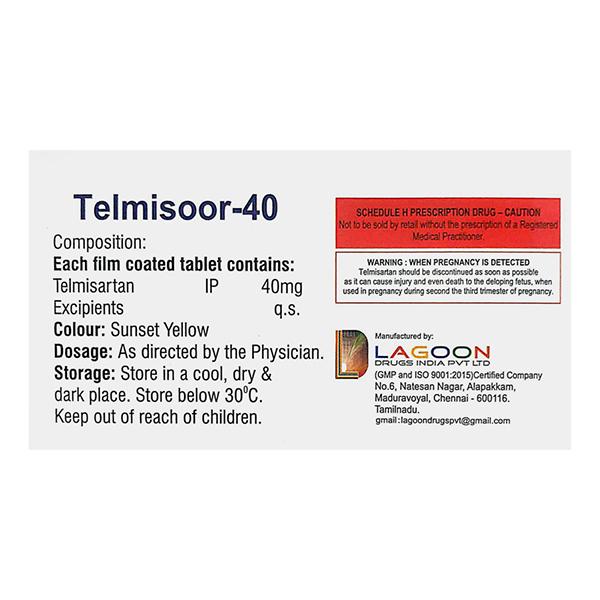 TELMISOOR 40 Tablet 15's