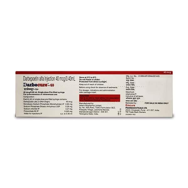 Darbecure 40mcg Injection(Pfs) 1's