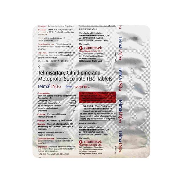 TELMA LNB 50 Tablet 15's