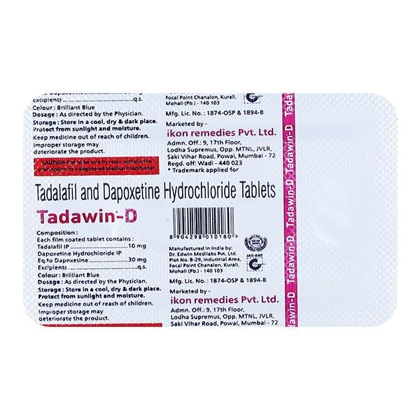 TADAWIN D Tablet 4's