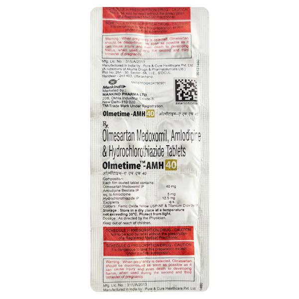 Olmetime Amh 40mg Tablet 10'S