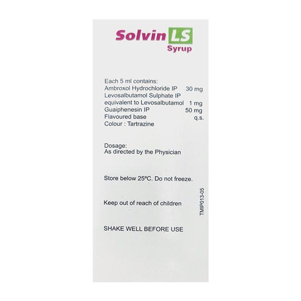 SOLVIN LS SUGAR FREE Syrup 100ml