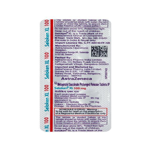 Seloken XL 100mg Tablet 15'S