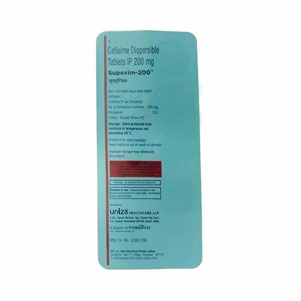 SUPEXIM 200 Dispersible Tablet 2's