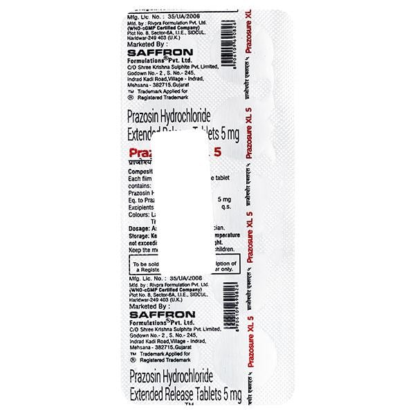 PRAZOSURE XL 5 Tablet 10's