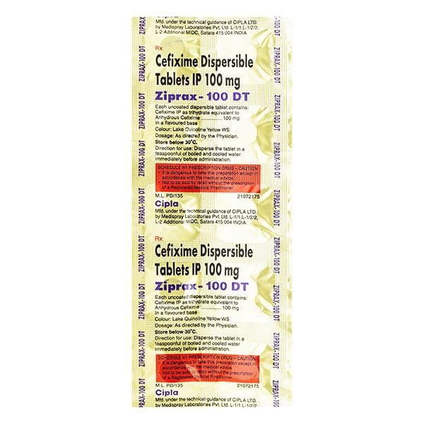 Ziprax DT 100mg Tablet 10'S