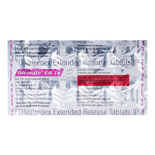 Dicorate ER 1gm Tablet 10'S