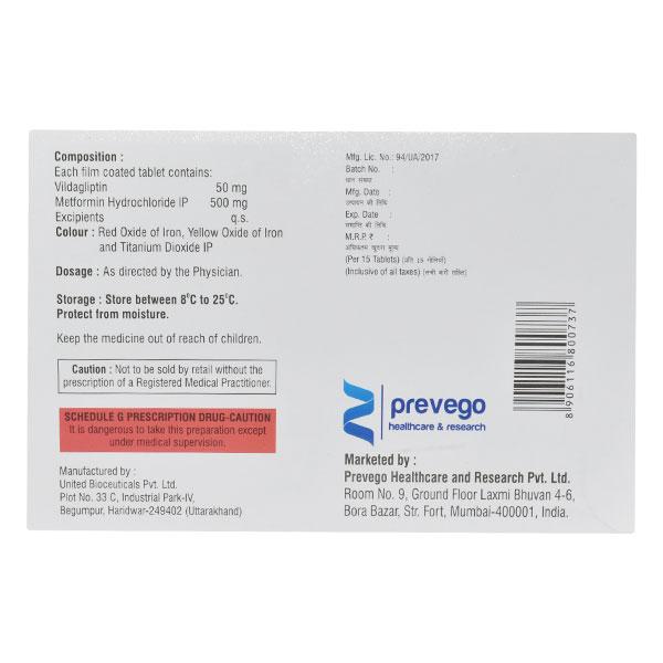 VIGLIPTIN M Tablet 15's